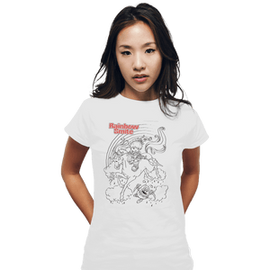 Secret_Shirts Fitted Shirts, Woman / Small / White Rainbow Smite