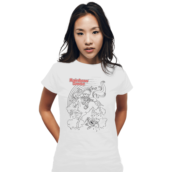 Secret_Shirts Fitted Shirts, Woman / Small / White Rainbow Smite