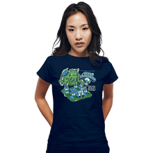Load image into Gallery viewer, Secret_Shirts Fitted Shirts, Woman / Small / Navy Guess Cthulwho
