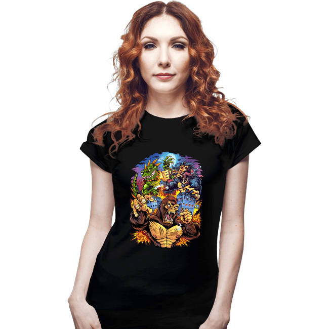 Daily_Deal_Shirts Fitted Shirts, Woman / Small / Black Rampage Arcade Tribute