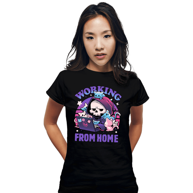 Daily_Deal_Shirts Fitted Shirts, Woman / Small / Black Reapers Remote Realm