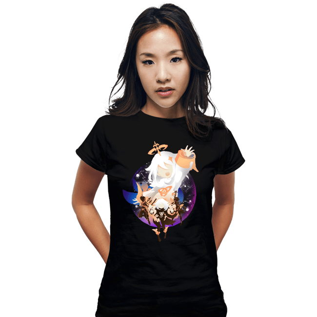 Shirts Fitted Shirts, Woman / Small / Black Cute Companion Paimon