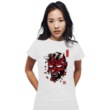 Load image into Gallery viewer, Daily_Deal_Shirts Fitted Shirts, Woman / Small / White Darth Oni
