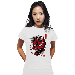 Daily_Deal_Shirts Fitted Shirts, Woman / Small / White Darth Oni