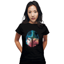 Load image into Gallery viewer, Daily_Deal_Shirts Fitted Shirts, Woman / Small / Black Galactic Mandalorian
