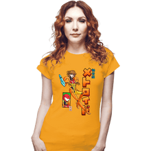 Load image into Gallery viewer, Daily_Deal_Shirts Fitted Shirts, Woman / Small / White Neon Genesis Metroid
