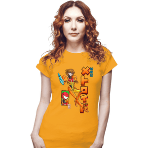 Daily_Deal_Shirts Fitted Shirts, Woman / Small / White Neon Genesis Metroid