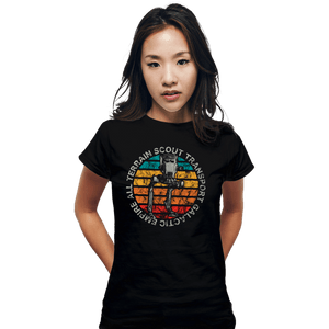 Shirts Fitted Shirts, Woman / Small / Black Retro AT-ST Sun