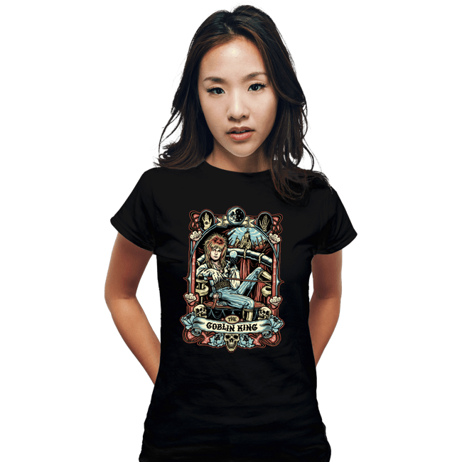Daily_Deal_Shirts Fitted Shirts, Woman / Small / Black The Goblin King Crest