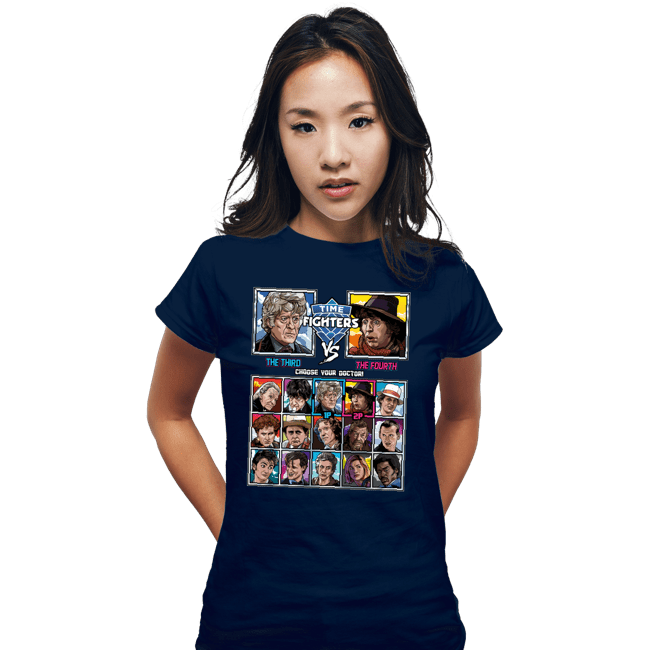 Daily_Deal_Shirts Fitted Shirts, Woman / Small / Navy Time Fighters 3rd vs 4th