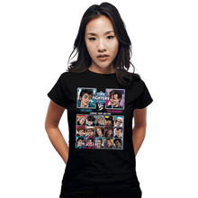 Load image into Gallery viewer, Daily_Deal_Shirts Fitted Shirts, Woman / Small / Black Time Fighters 10th vs 11th
