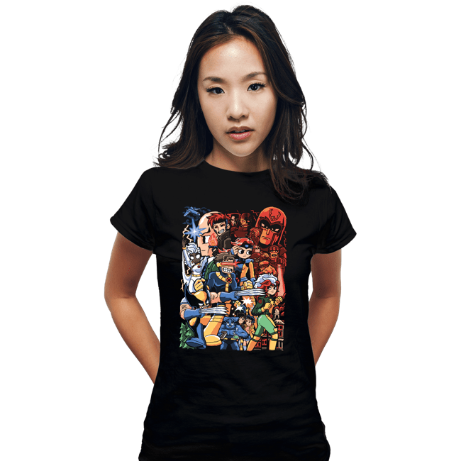 Daily_Deal_Shirts Fitted Shirts, Woman / Small / Black Mutant Pilgrim