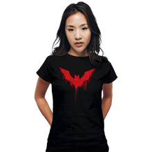 Load image into Gallery viewer, Daily_Deal_Shirts Fitted Shirts, Woman / Small / Black Future Bat Graffiti
