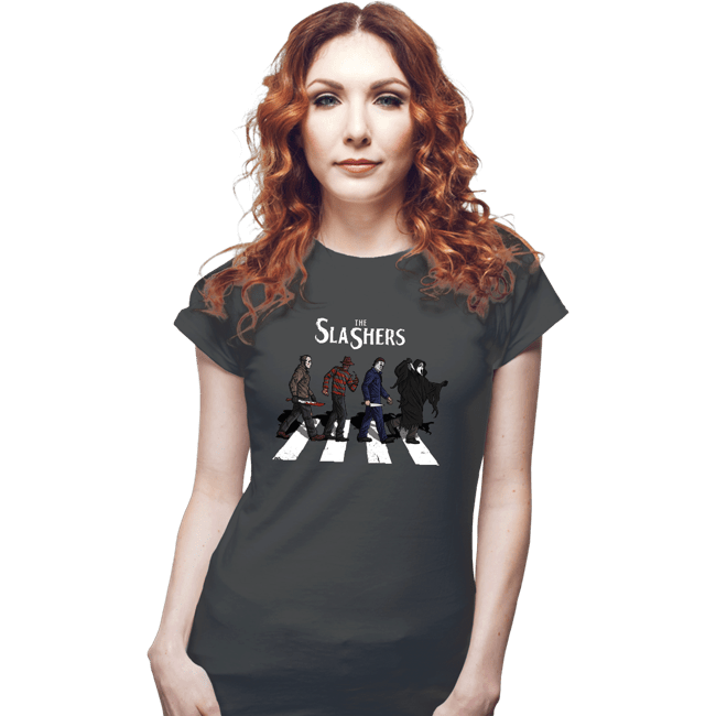 Daily_Deal_Shirts Fitted Shirts, Woman / Small / Charcoal The Slashers