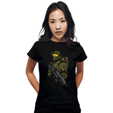 Load image into Gallery viewer, Shirts Fitted Shirts, Woman / Small / Black Master Chief
