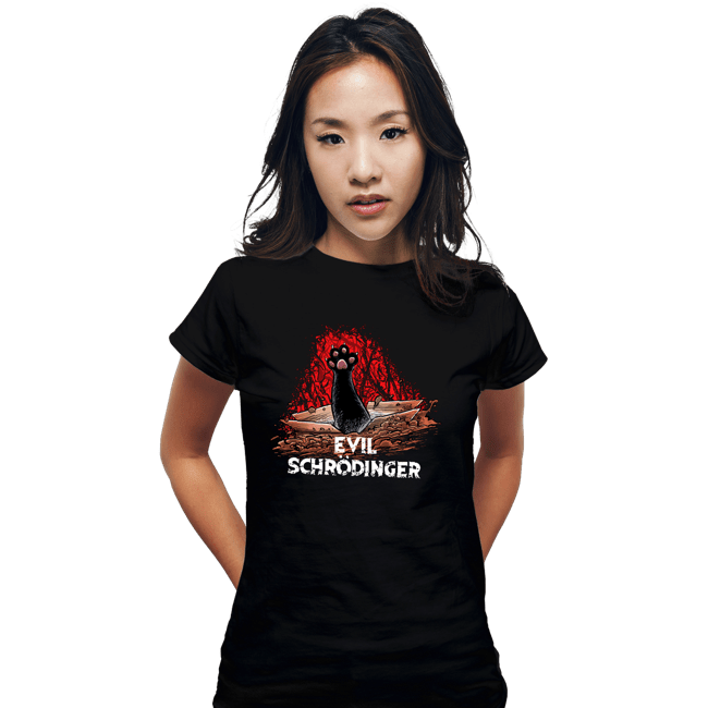 Secret_Shirts Fitted Shirts, Woman / Small / Black Evil Schrödinger