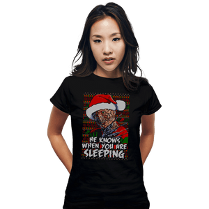 Secret_Shirts Fitted Shirts, Woman / Small / Black Sleeping Sweater