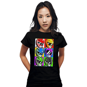 Shirts Fitted Shirts, Woman / Small / Black Pop Art Power Rangers