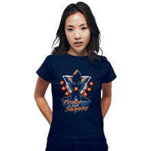 Load image into Gallery viewer, Shirts Fitted Shirts, Woman / Small / Navy Retro Saiyan Prince
