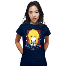 Load image into Gallery viewer, Shirts Fitted Shirts, Woman / Small / Navy Violet Evergarden Memory Doll
