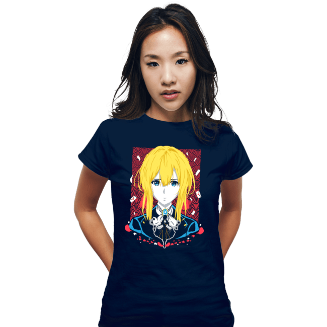 Shirts Fitted Shirts, Woman / Small / Navy Violet Evergarden Memory Doll