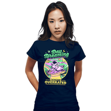 Load image into Gallery viewer, Secret_Shirts Fitted Shirts, Woman / Small / Navy Day Dreaming Astronaut
