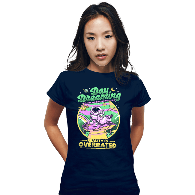 Secret_Shirts Fitted Shirts, Woman / Small / Navy Day Dreaming Astronaut