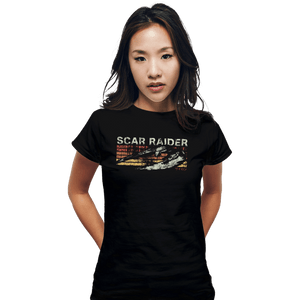 Shirts Fitted Shirts, Woman / Small / Black Scar Raider