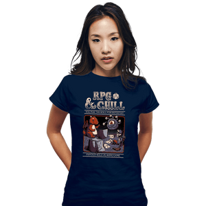 Secret_Shirts Fitted Shirts, Woman / Small / Navy RPG And Chill