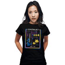 Load image into Gallery viewer, Shirts Fitted Shirts, Woman / Small / Black Retro Arcade
