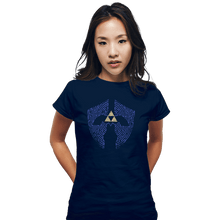 Load image into Gallery viewer, Shirts Fitted Shirts, Woman / Small / Navy Triforce Labyrinth
