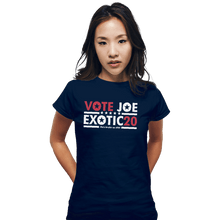 Load image into Gallery viewer, Shirts Fitted Shirts, Woman / Small / Navy Vote For Joe
