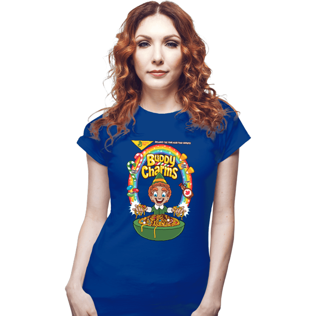 Daily_Deal_Shirts Fitted Shirts, Woman / Small / Royal Blue Buddy Charms