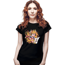 Load image into Gallery viewer, Shirts Fitted Shirts, Woman / Small / Black Samurai Moon
