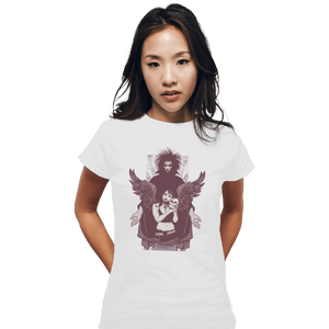 Shirts Fitted Shirts, Woman / Small / White Death And Sandman