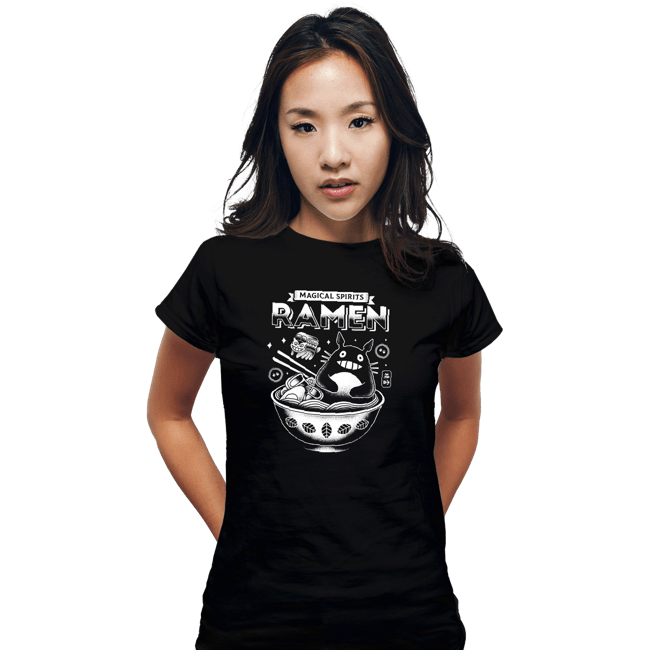 Shirts Fitted Shirts, Woman / Small / Black Magical Spirits Ramen
