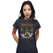 Load image into Gallery viewer, Daily_Deal_Shirts Fitted Shirts, Woman / Small / Dark Heather The Christmas Fight
