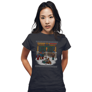 Daily_Deal_Shirts Fitted Shirts, Woman / Small / Dark Heather The Christmas Fight