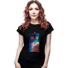 Load image into Gallery viewer, Secret_Shirts Fitted Shirts, Woman / Small / Black The Police Box
