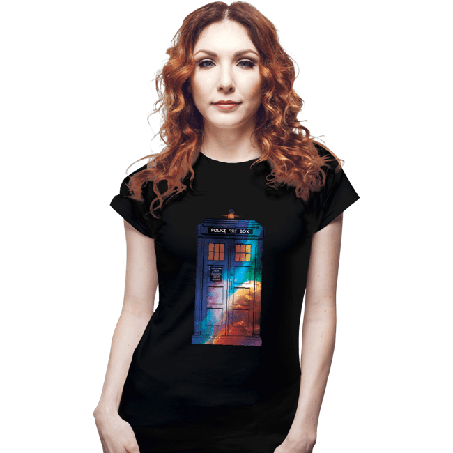 Secret_Shirts Fitted Shirts, Woman / Small / Black The Police Box