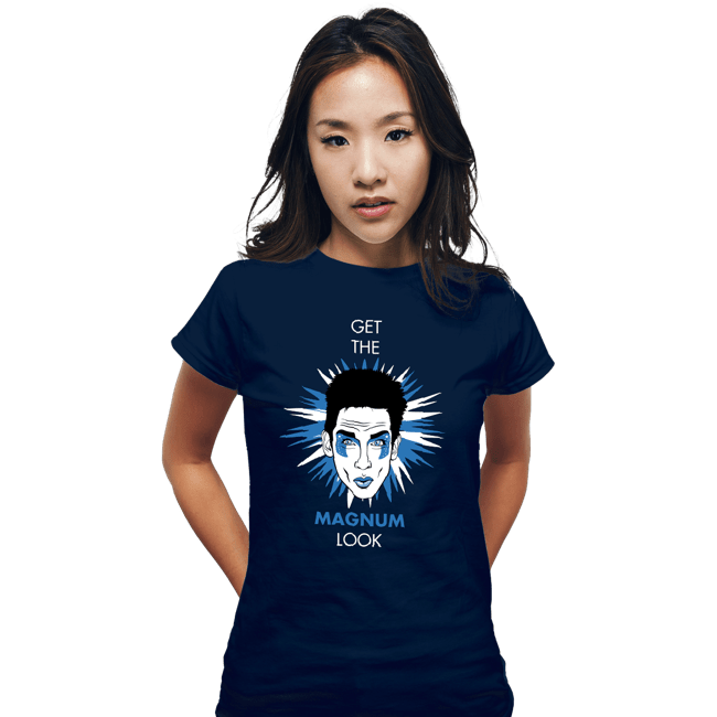 Shirts Fitted Shirts, Woman / Small / Navy Get The Magnum Look