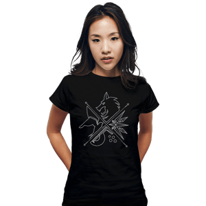 Shirts Fitted Shirts, Woman / Small / Black Minimal Witcher