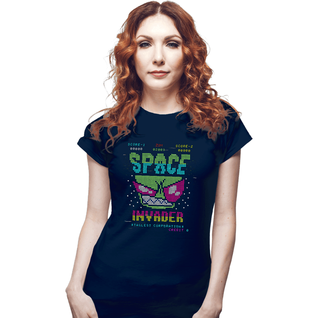 Secret_Shirts Fitted Shirts, Woman / Small / Navy Space Invader Zim