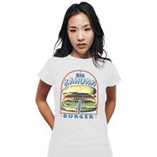 Load image into Gallery viewer, Shirts Fitted Shirts, Woman / Small / White Big Kahuna Burger
