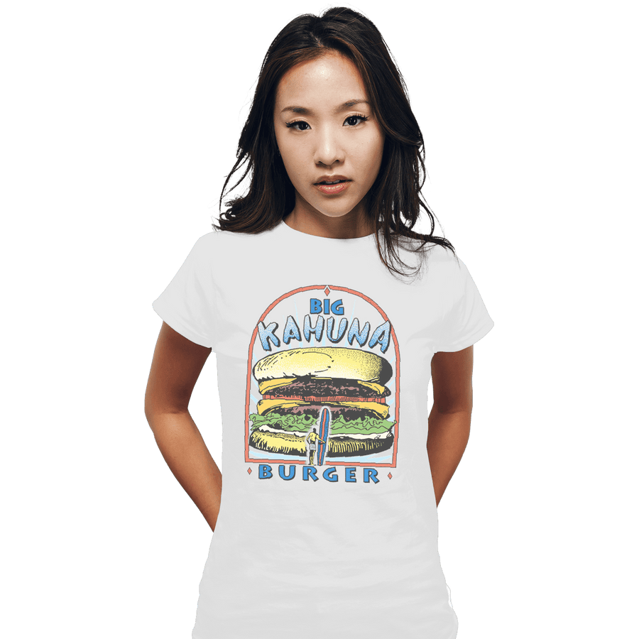 Shirts Fitted Shirts, Woman / Small / White Big Kahuna Burger