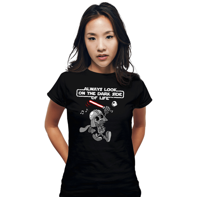Daily_Deal_Shirts Fitted Shirts, Woman / Small / Black The Dark Side Of Life