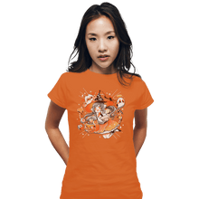 Load image into Gallery viewer, Shirts Fitted Shirts, Woman / Small / Orange Trick Or Treat Witch
