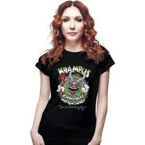 Daily_Deal_Shirts Fitted Shirts, Woman / Small / Black Krampus Christmas Adventures