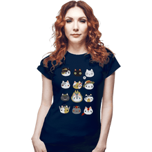 Load image into Gallery viewer, Shirts Fitted Shirts, Woman / Small / Navy Cosplay Cats
