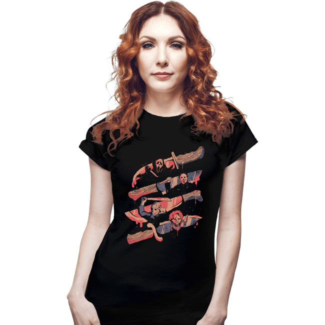 Daily_Deal_Shirts Fitted Shirts, Woman / Small / Black Knife Killers